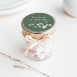 Watercolor foliage wedding favour classic round sticker<br><div class="desc">Watercolor foliage wedding favour stickers. Part of a complete wedding suite</div>