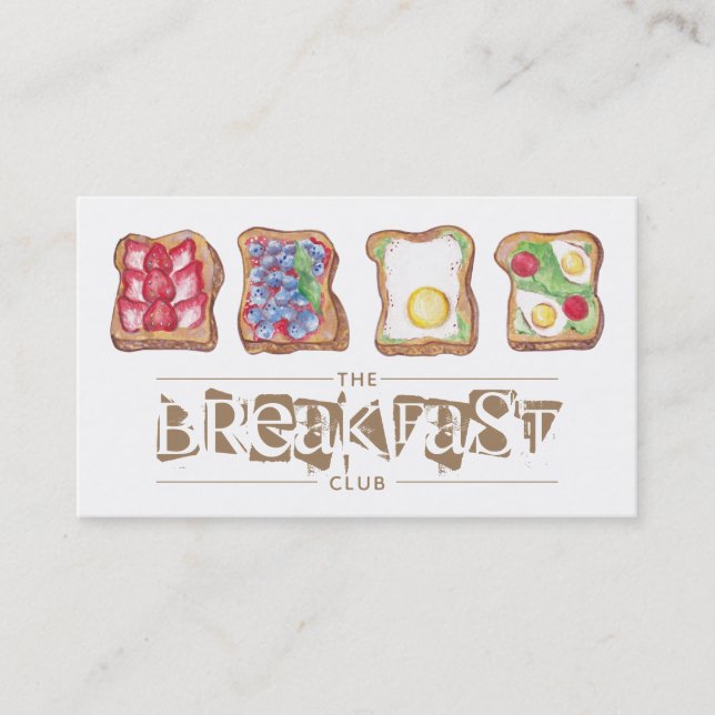 Watercolor Food logo restaurant Business Card (Front)
