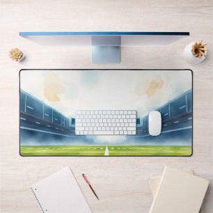 Watercolor Football Field Desk Mat - Delicate Art