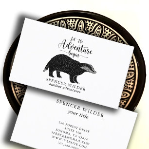 Watercolor Forest Adventure Nature Guide Business Card