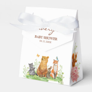 Watercolor Forest Animals Baby Shower Favour Box