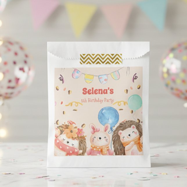 Watercolor forest animals kids Birthday Favour Bags (Creator Uploaded)