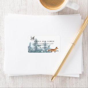 Watercolor Forest Animals Return Address Label