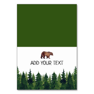 Watercolor Forest Bear Buffet Card