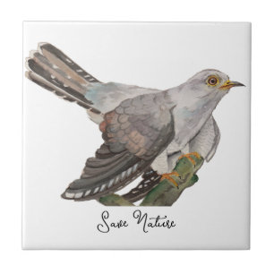Watercolor forest birds tile