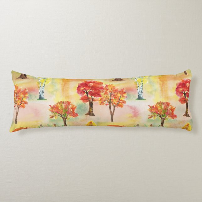 Watercolor forest body cushion (Front)