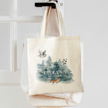 Watercolor Forest Bridesmaid Tote Bag<br><div class="desc">Rustic watercolor forest with fox,  owl and birds tote bag for personalised bridesmaid gift.</div>