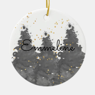 Watercolor Forest Ceramic Tree Decoration