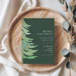 Watercolor forest corporate Christmas card<br><div class="desc">A elegant,  nature themed corporate christmas holiday card. With elegant text and beautiful watercolor forest design.</div>