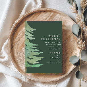 Watercolor forest corporate Christmas card