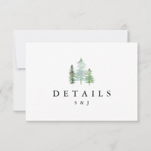 Watercolor forest details card