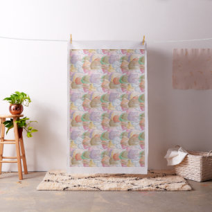watercolor forest fabric