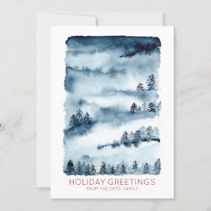 Watercolor Forest Holiday Greetings