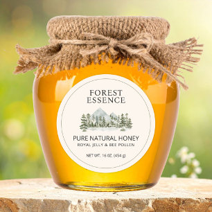 Watercolor Forest Honey Business Product Label