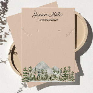 Watercolor Forest Jewelry Business Display Card