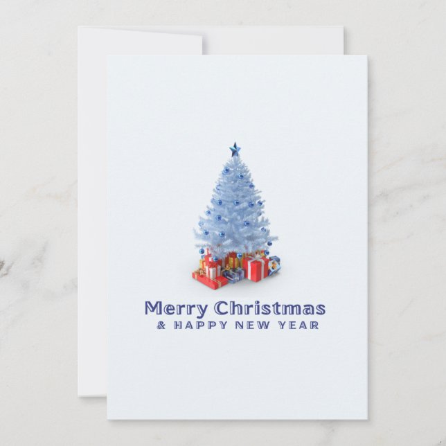 Watercolor Forest Merry Christmas Card (Front)