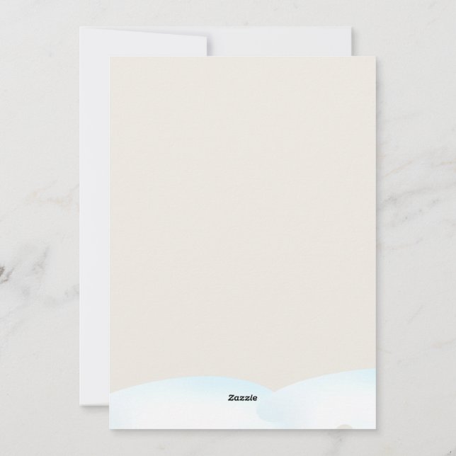 Watercolor Forest Merry Christmas Card (Back)