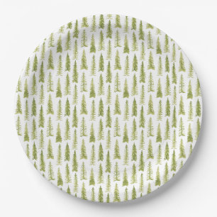 Watercolor Forest Paper Plate