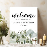 Watercolor Forest | Trees And Deer