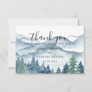 Watercolor Forest Wedding Thank You