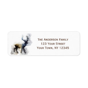 Watercolor Forest Woodland Deer