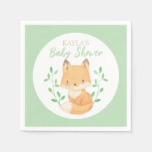 Watercolor Fox Baby Shower, Custom