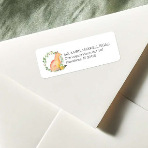 Watercolor Fox Christmas Return Address Labels