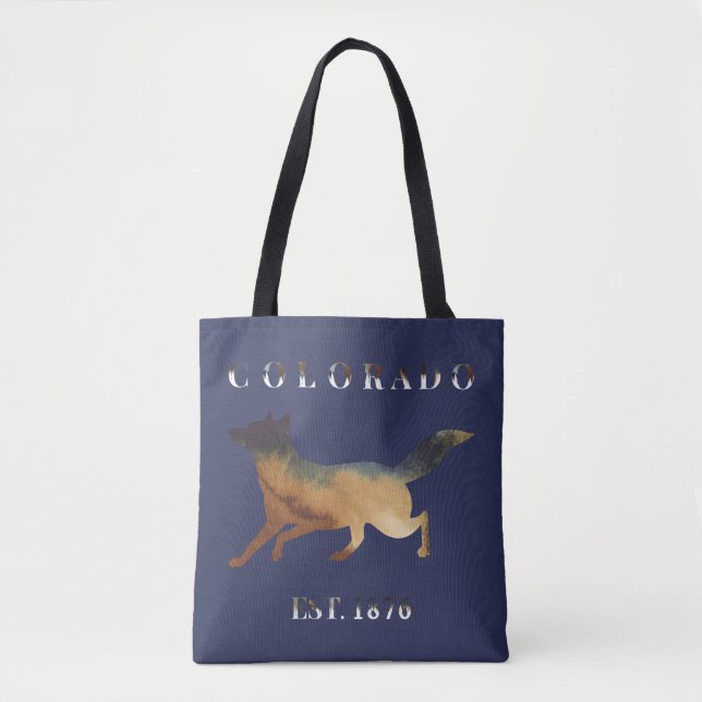 Watercolor Fox Colorado 1876 Tote Bag (Front)