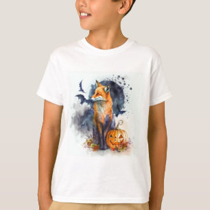 Watercolor Fox Halloween T-Shirt