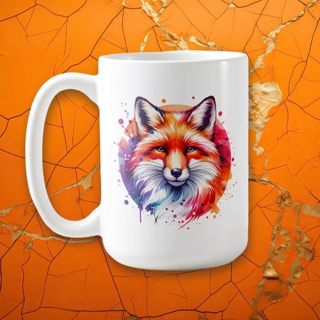 Watercolor Fox Illustration Personalised Coffee Mug (Creator Uploaded)