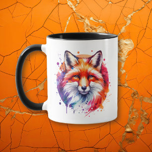 Watercolor Fox Illustration Personalised Mug