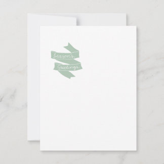 Watercolor Fox on Sleigh Christmas Card