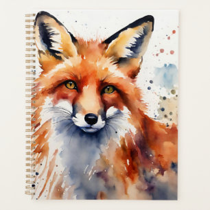 Watercolor Fox Portrait Planner