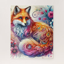 Watercolor Fox Puzzle