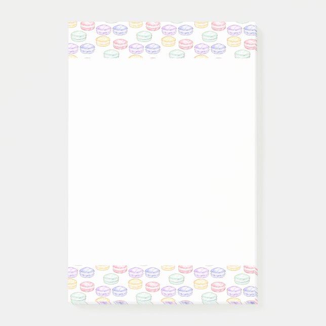 Watercolor French Macarons Post-it Notes (Front)