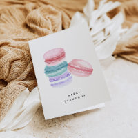 Watercolor French Macarons Thank You