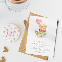 Watercolor French Macaroons Baby Birthday Party