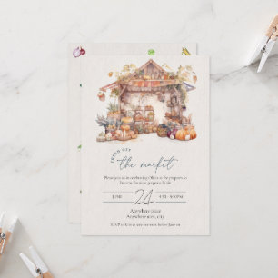 Watercolor, Fresh off the market bridal shower Invitation