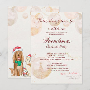 Watercolor Friendsmas Christmas Party Invitation