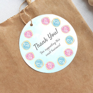 Watercolor Frosted Sugar Cookies Bakery Thank You Favour Tags