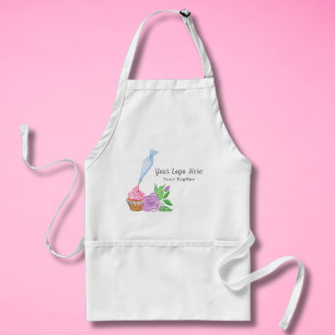 Watercolor Frosting Cupcake Bakery, Catering Standard Apron