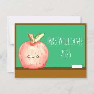 Watercolor Fruit Apple Postcard