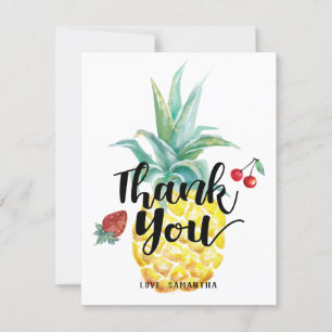 Watercolor Fruit Flat Thank You Card
