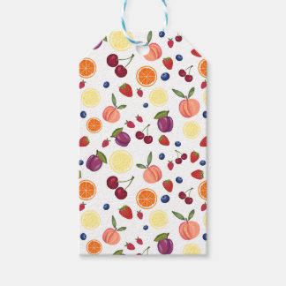 Watercolor fruit gift tags