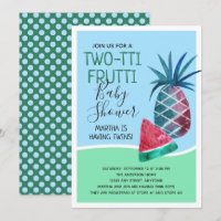 Watercolor Fruit Two-tti Fruiti Twins Baby Shower