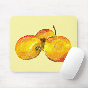 Watercolor fruit yellow pear fruit mouse mat