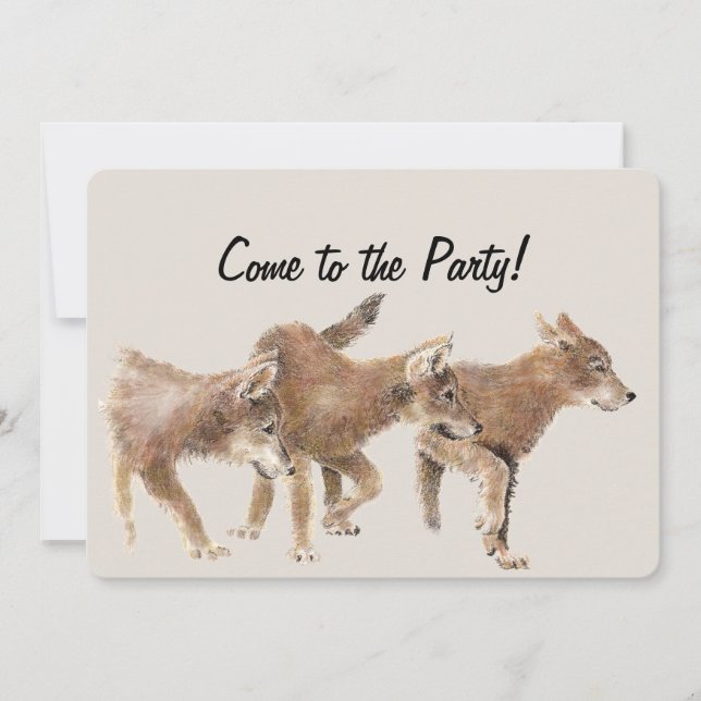 Watercolor Fun Horse Birthday Custom Invite (Front)