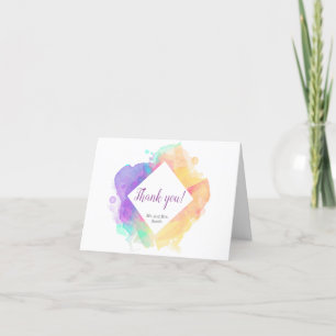 Watercolor Fun Thank You Card