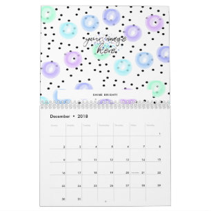 Watercolor Funfetti Calendar