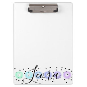 Watercolor Funfetti Clipboard